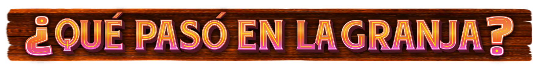 ¿Qué pasó en la granja?